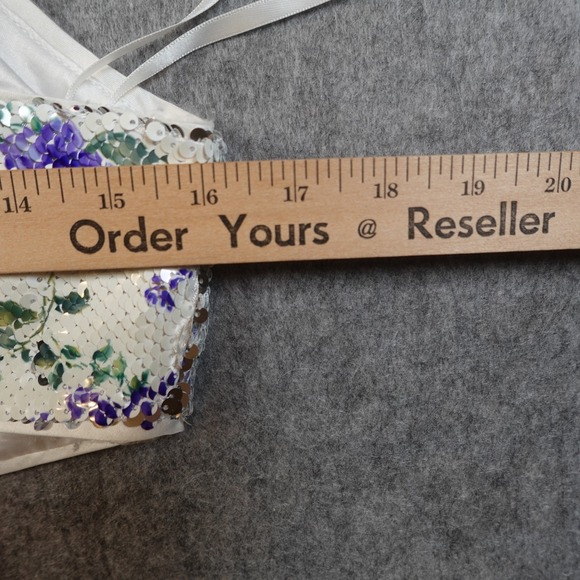 Majorelle Skirt Top Set Medium NWT Tamara Sequin Purple Butterfly Floral Cropped - Picture 11 of 16